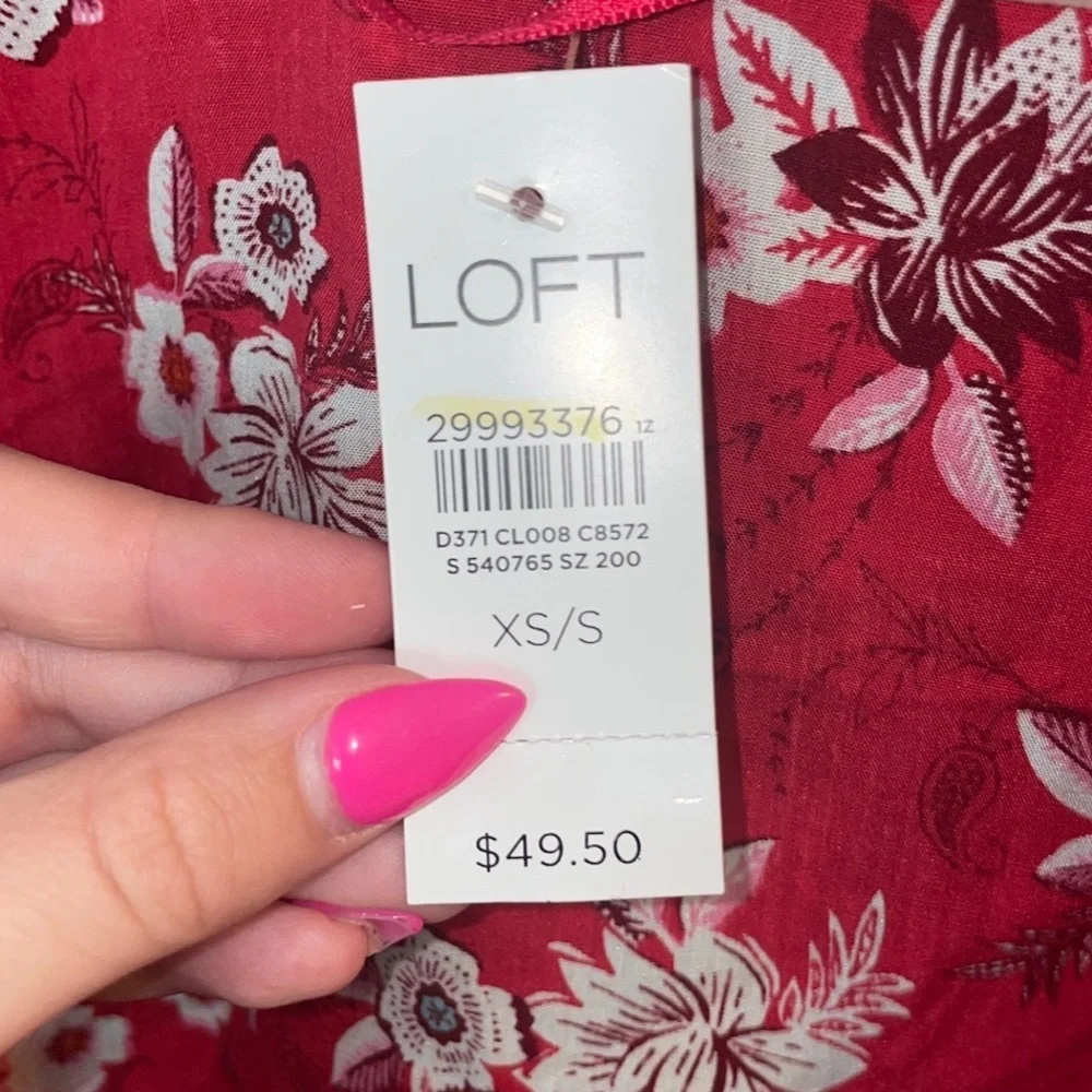 Ann Taylor Loft Floral Kimono Lightweight Blouse - Picture 5 of 5